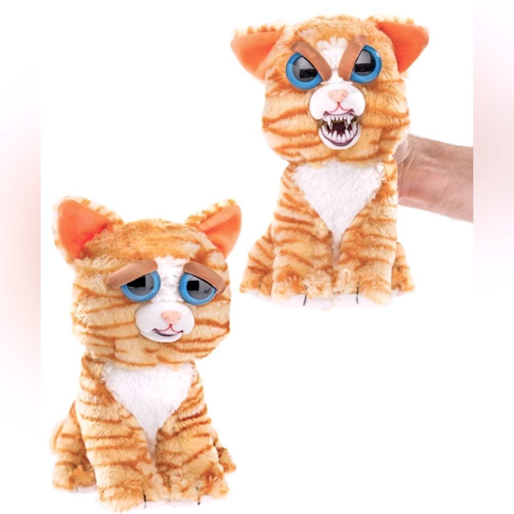 Feisty Pets Princess Potty Mouth Cat Plush Stuffed Animal orange stripped 8"